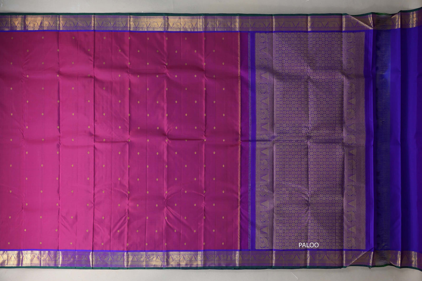 Magenta Vintage Kanjivaram Silk Saree by Shreenivas Silks PSSR019549