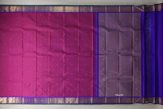 Magenta Vintage Kanjivaram Silk Saree by Shreenivas Silks PSSR019549