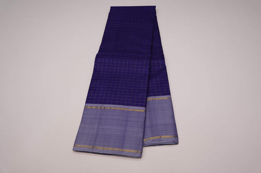 Checked vintage kanchipuram silk saree