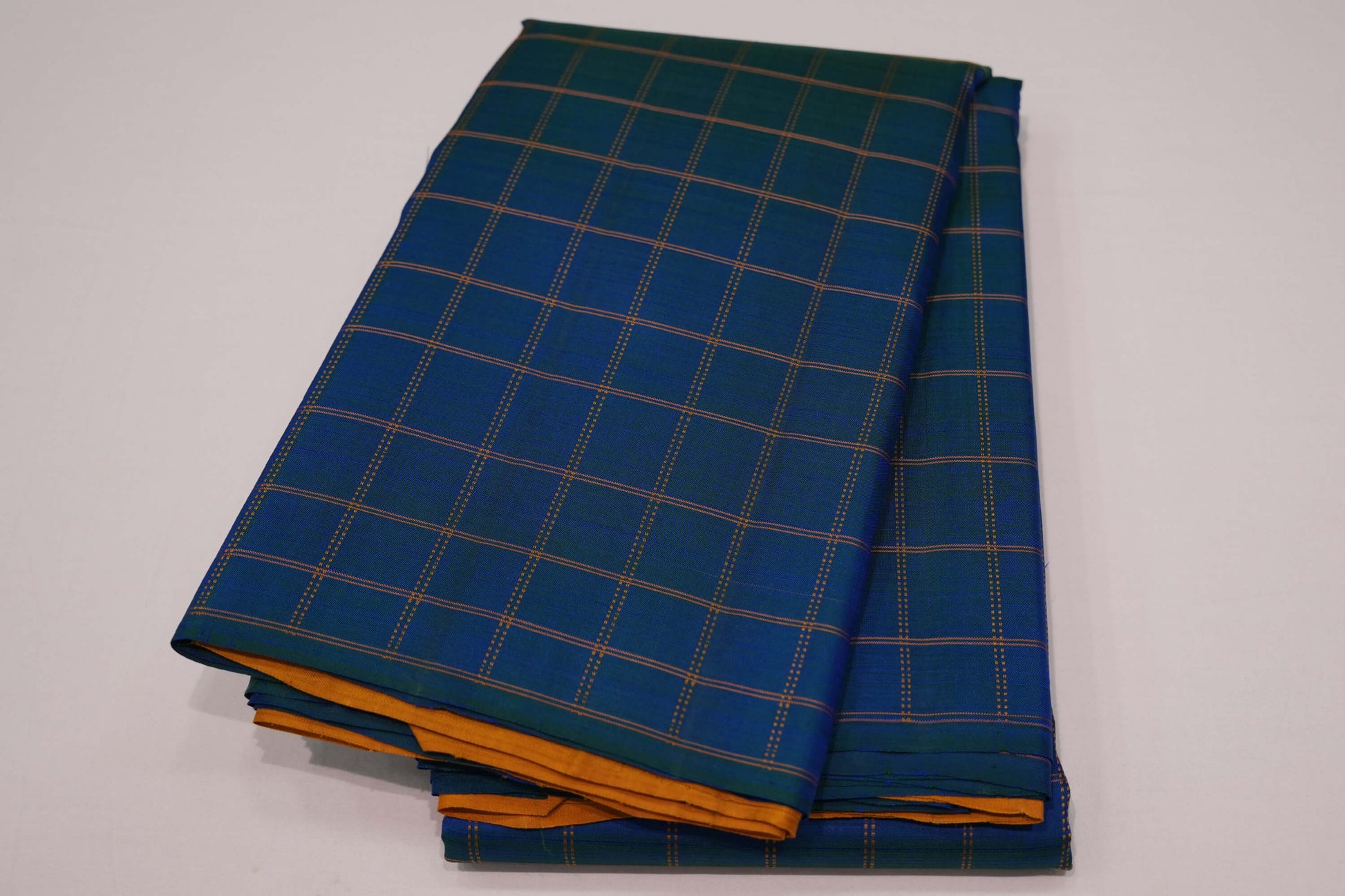 Peacock blue vintage kanchipuram silk saree