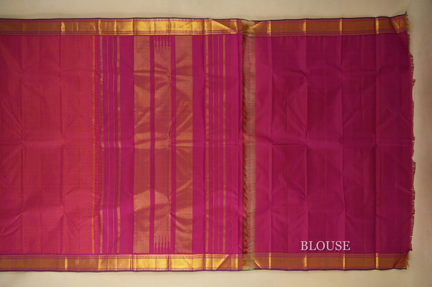 Rani Pink Vintage Kanjivaram Silk Saree by Shreenivas Silks PSSR018429