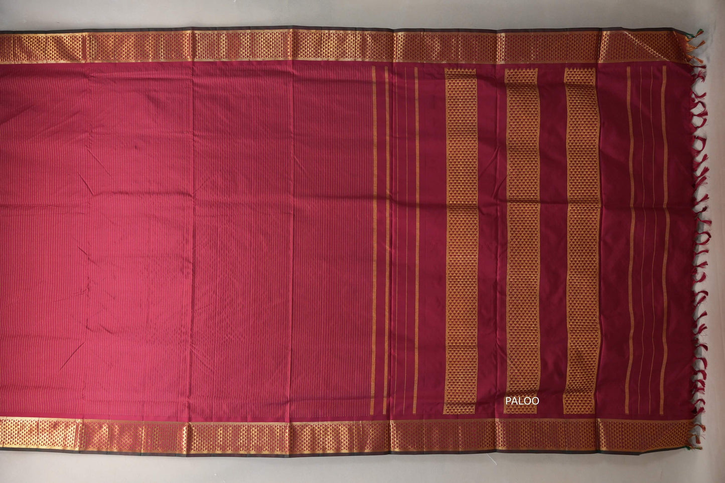 Maroon Ten Yards Silk Saree by Shreenivas Silks PSSR019560