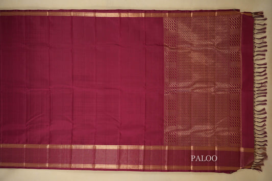 Maroon Light Weight Kanchipuram Silk Saree  paloo