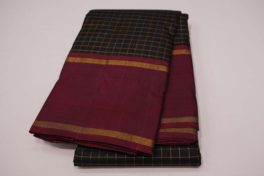 Black vintage kanchipuram silk saree