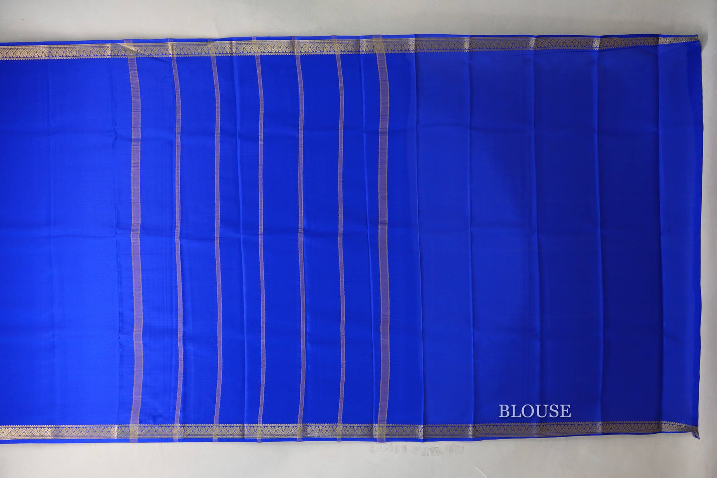 Royal Blue Mysore Silk Saree blouse