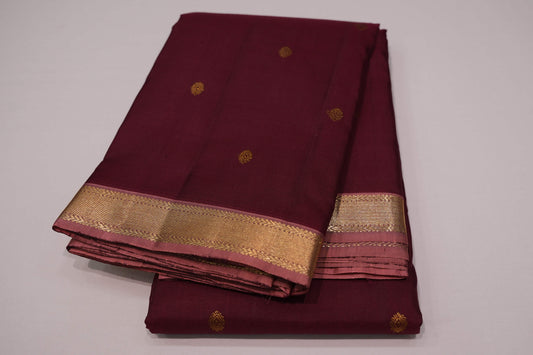 Maroon vintage kanchipuram silk saree