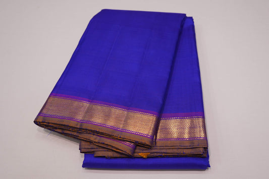 MS blue vintage kanchipuram silk saree