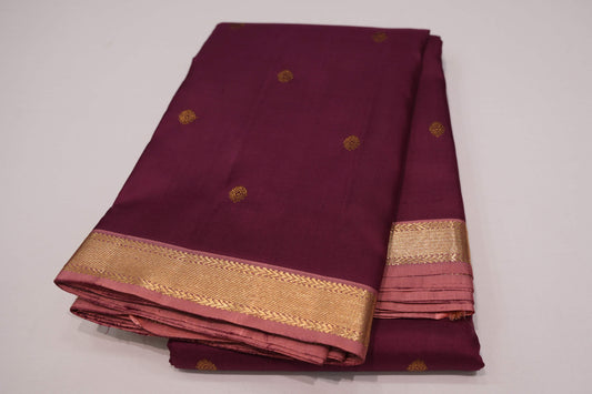 Maroon vintage kanchipuram silk saree