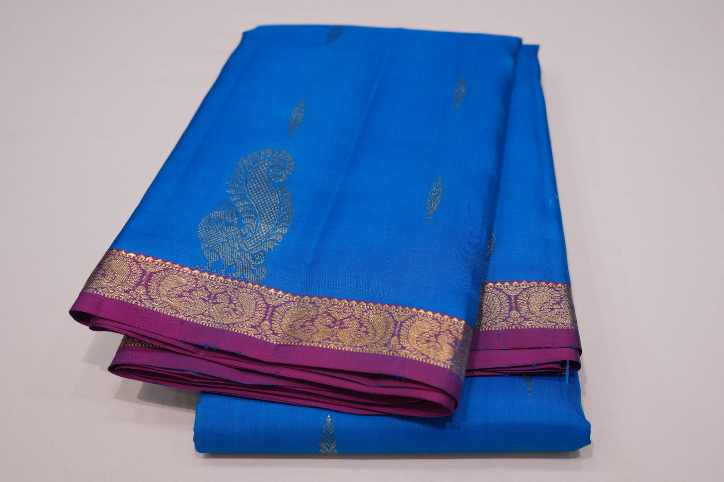 Anantha blue vintage kanchipuram silk saree