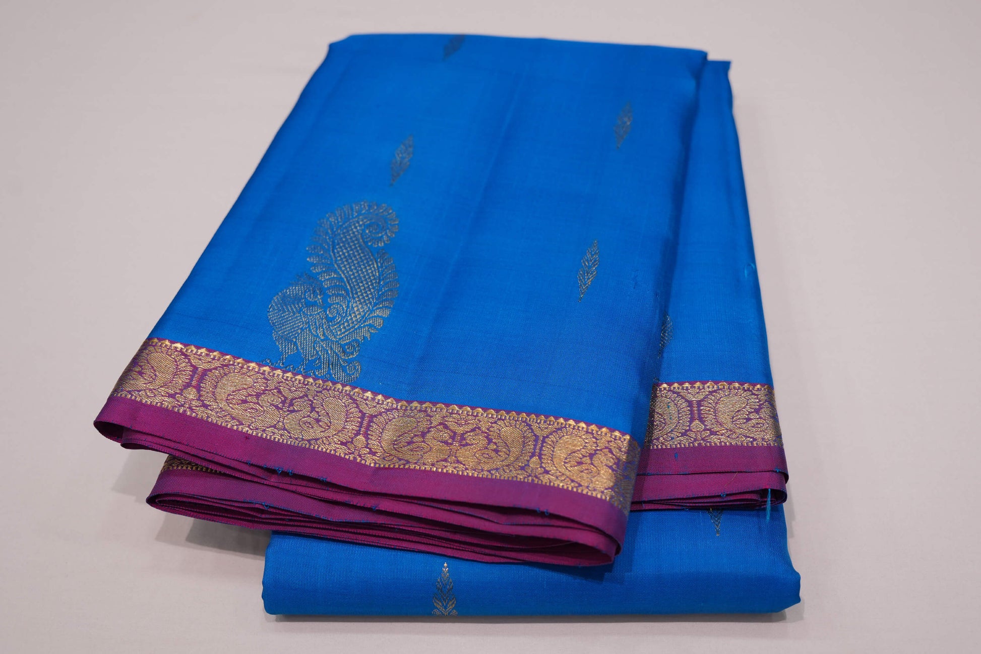Anantha blue vintage kanchipuram silk saree