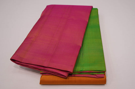 Multi color 3 part vintage kanchipuram silk saree