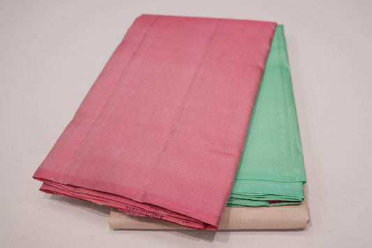 Multi color 3 part vintage kanchipuram silk saree