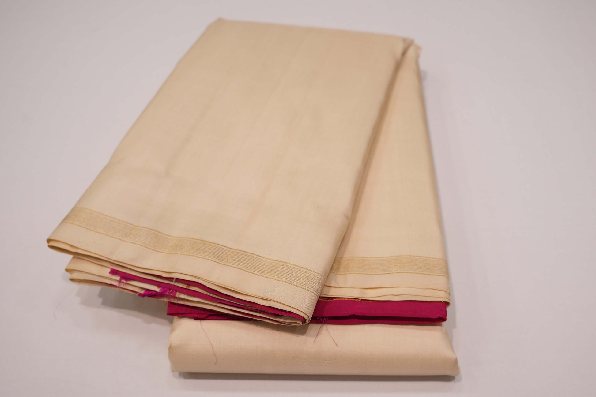 Off white vintage kanchipuram silk saree