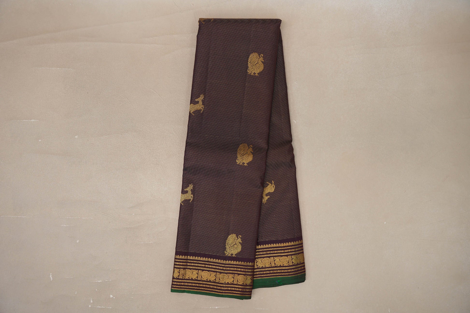 Deep plum Kanjivaram Silk Saree online