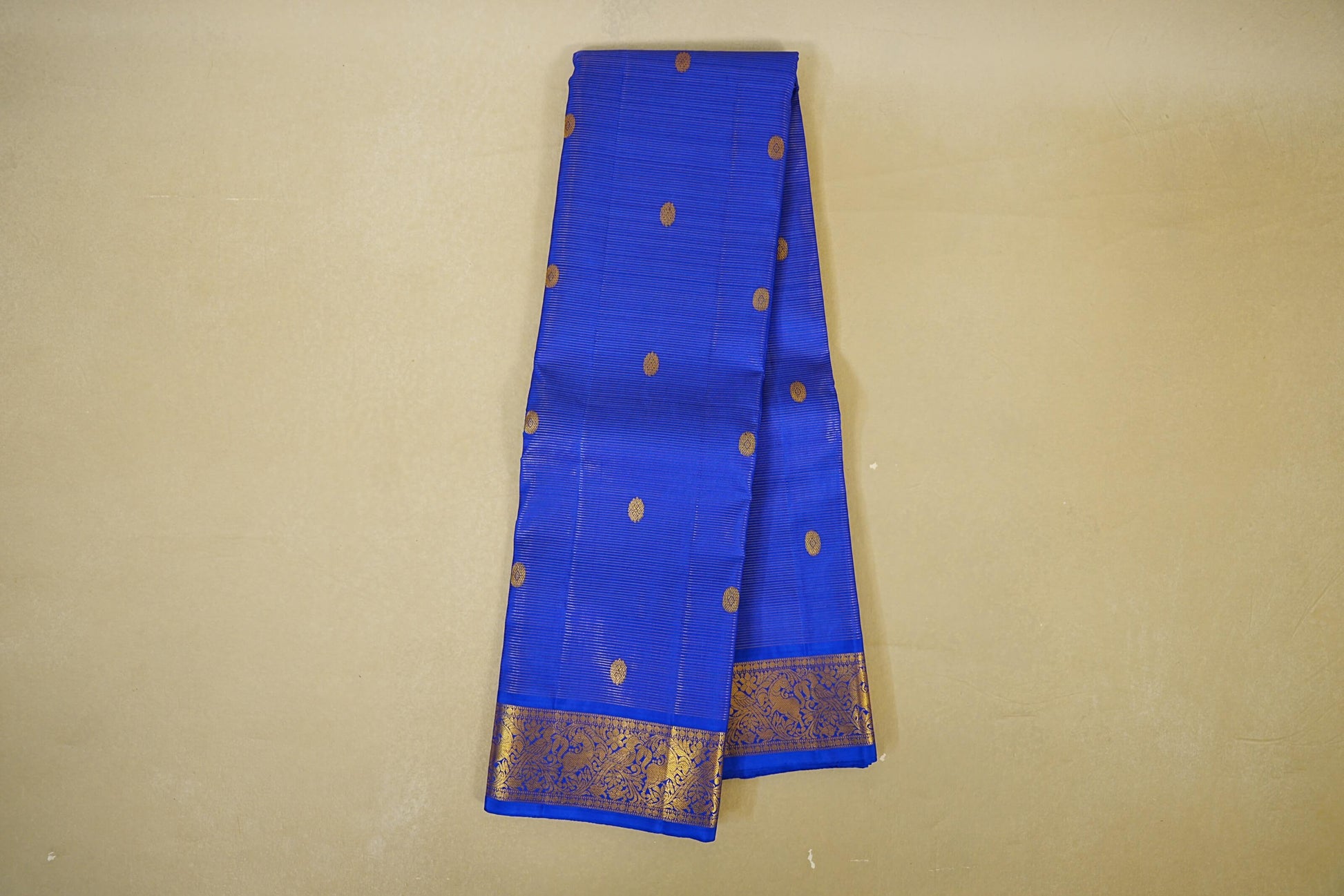 Royal Blue Vaira Oosi Vintage Kanjivaram Silk Saree online