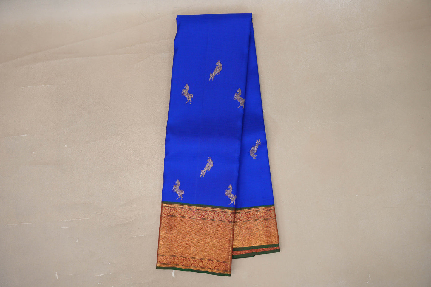 Bright Royal Blue Vintage Kanjivaram Silk Saree online