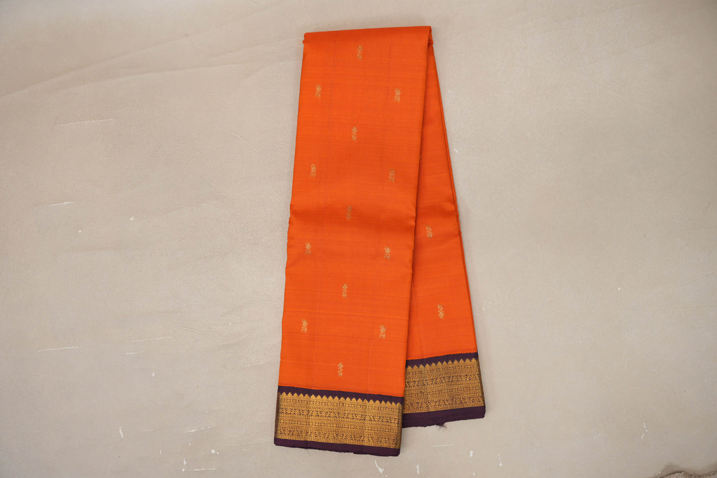 Bright Orange Vintage Kanjivaram Silk Saree online