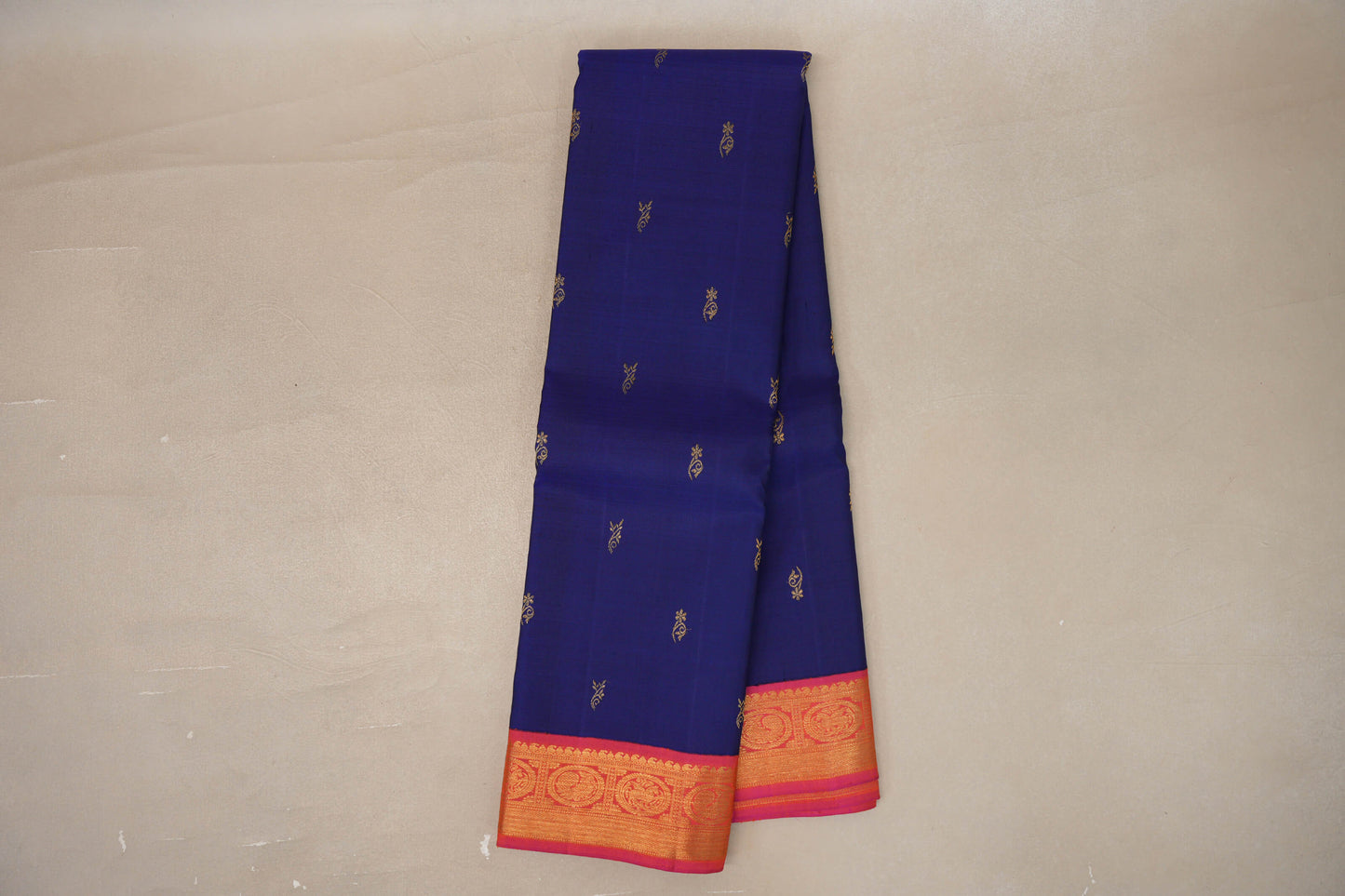 Deep Blue Vintage Kanjivaram Silk Saree online