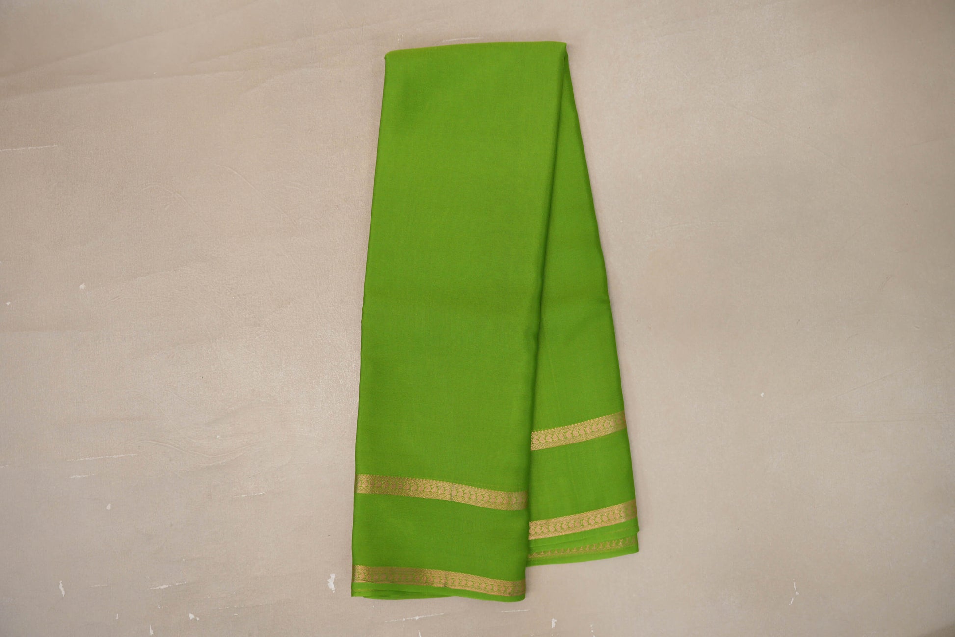 Bright Parrot Green Mysore Silk Saree online