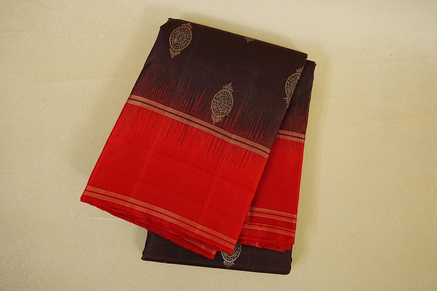 Dark Coffee Brown Light Weight Kanchipuram Silk Saree