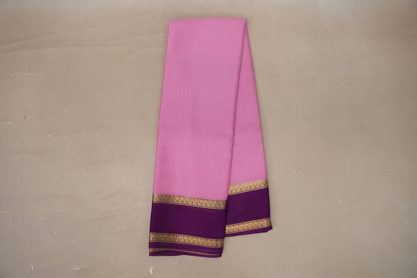 Light Rose Pink Mysore Silk Saree body online