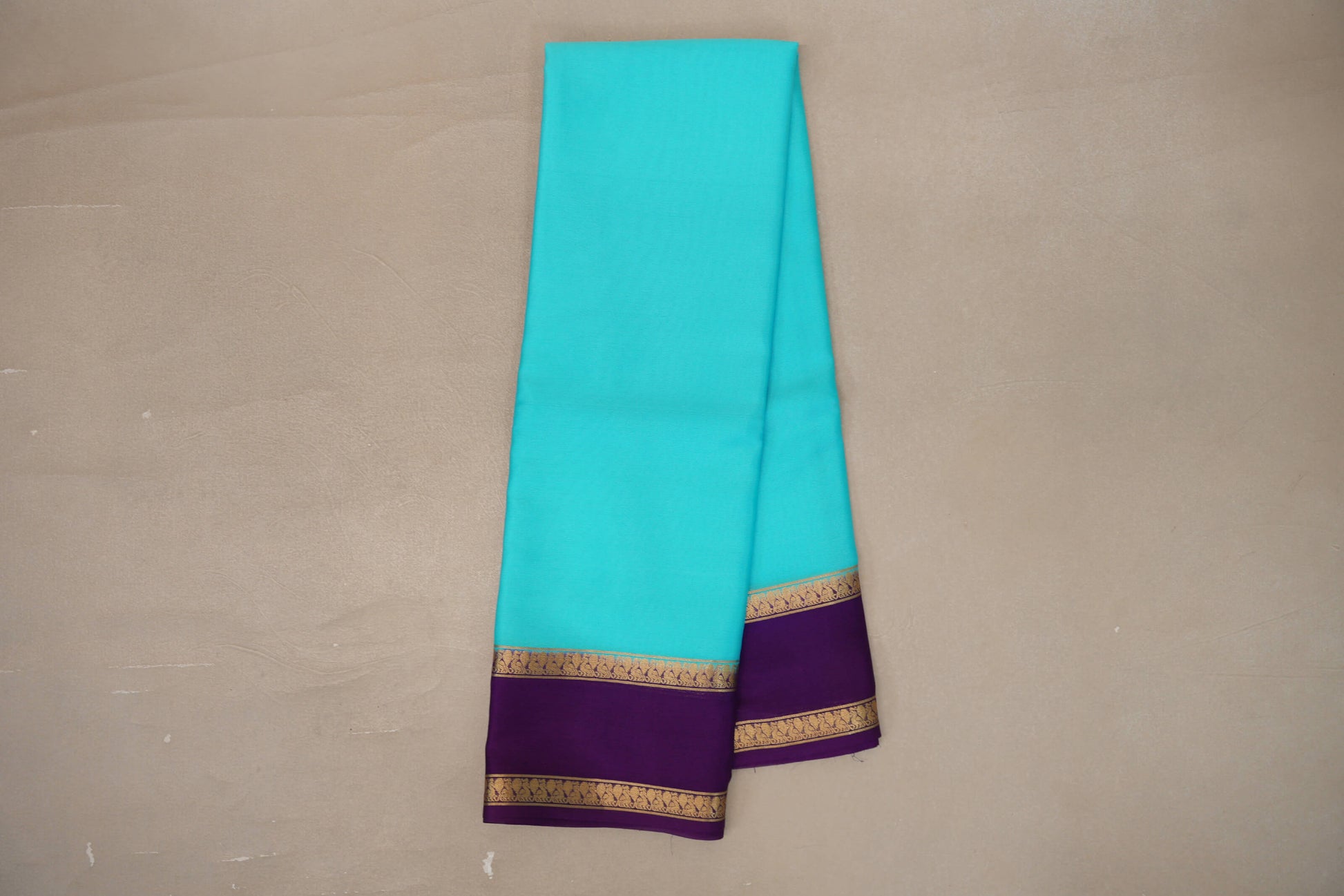 Aqua Blue Mysore Silk Saree online