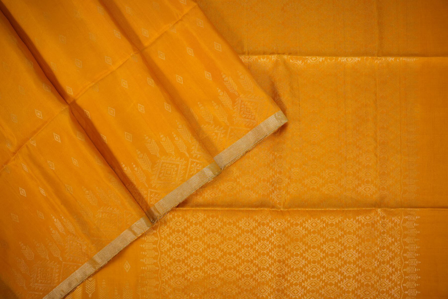 Mustard soft silk saree