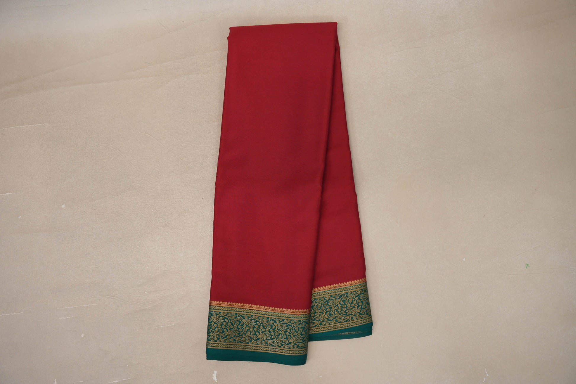 Deep Red Mysore Silk Saree online