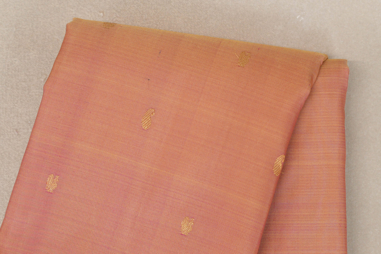 Dual Tone of Yellow and Pink with Deep Magenta Borders and Bottle Green Selvedge Vintage Kanjivaram Silk Saree by Shreenivas Silks PSSR019616