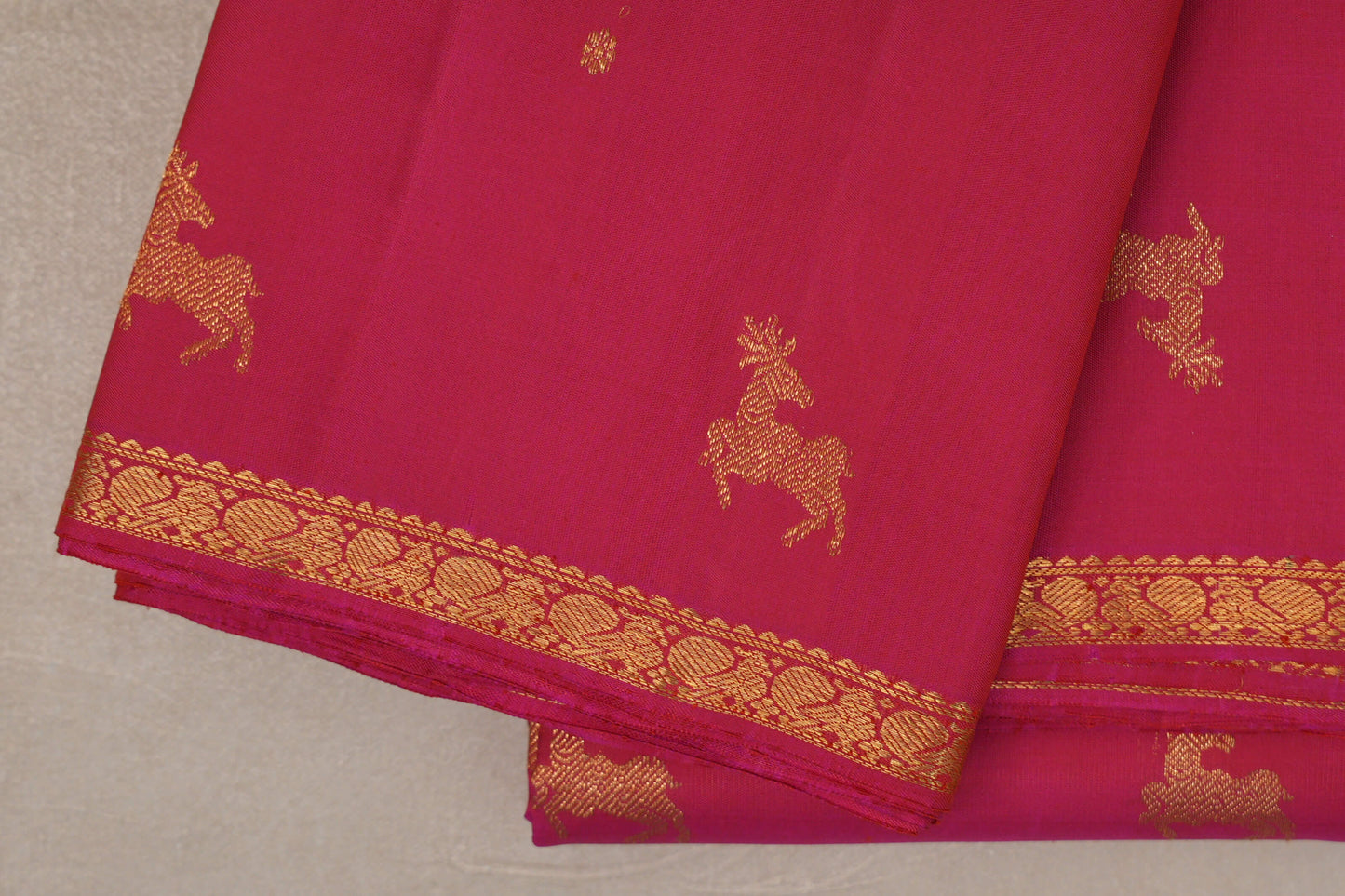 Orangish Pink Vintage Kanjivaram Silk Saree by Shreenivas Silks PSSR019620
