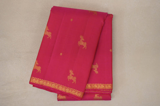 Orangish Pink Vintage Kanjivaram Silk Saree by Shreenivas Silks PSSR019620