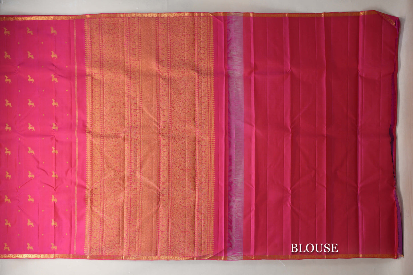 Orangish Pink Vintage Kanjivaram Silk Saree by Shreenivas Silks PSSR019620