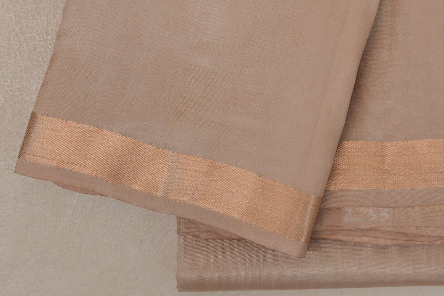 Dark Beige Vintage Kanjivaram Silk Saree by Shreenivas Silks PSSR019629