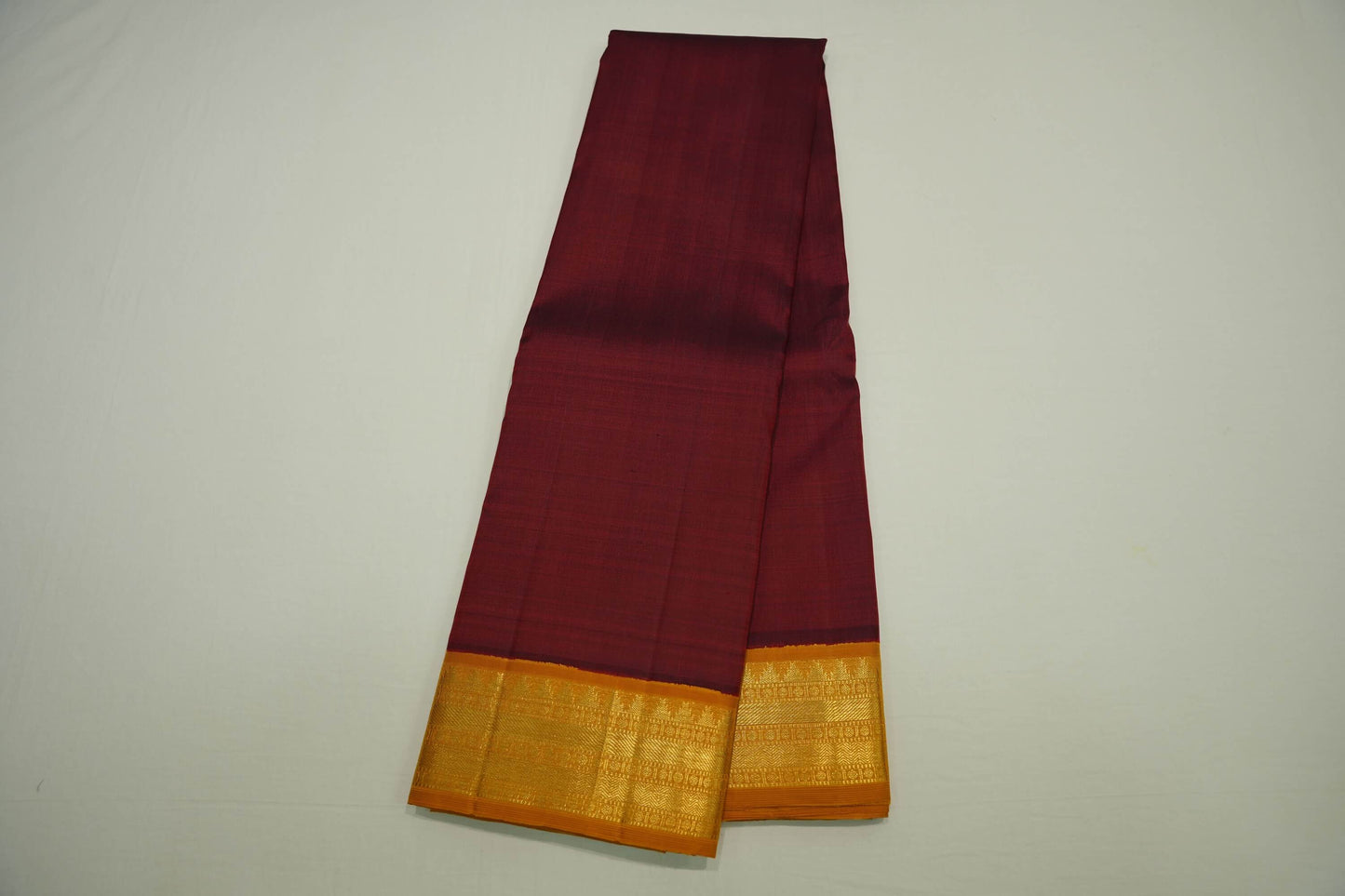 Plain vintage kanchipuram silk saree