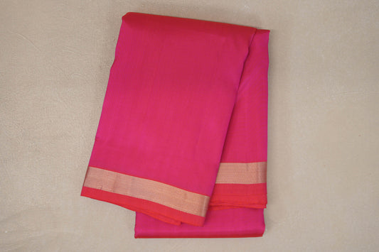 Orangish Pink Light Weight Kanchipuram Silk Saree by Shreenivas Silks PSSR019632