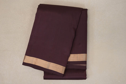Dark Coffee Brown Light Weight Kanchipuram Silk Saree by Shreenivas Silks PSSR019633