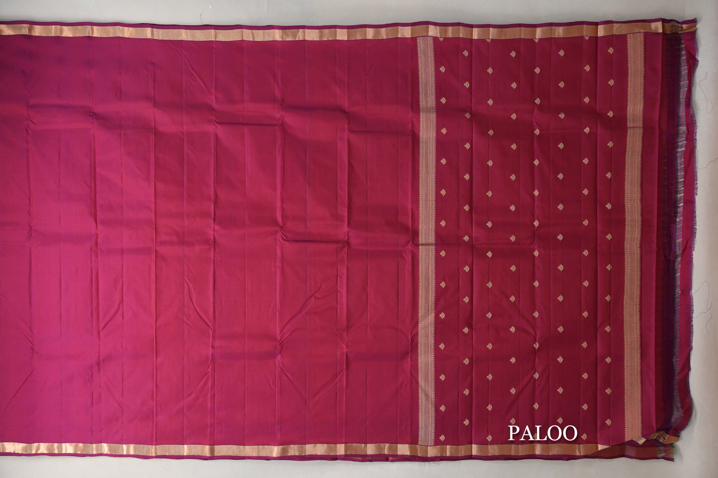 Bright Magenta Pink Light Weight Kanchipuram Silk Saree by Shreenivas Silks PSSR019635