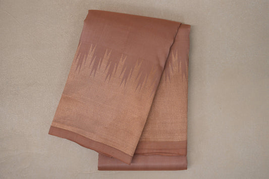 Light Brown Light Weight Kanchipuram Silk Saree by Shreenivas Silks PSSR019637