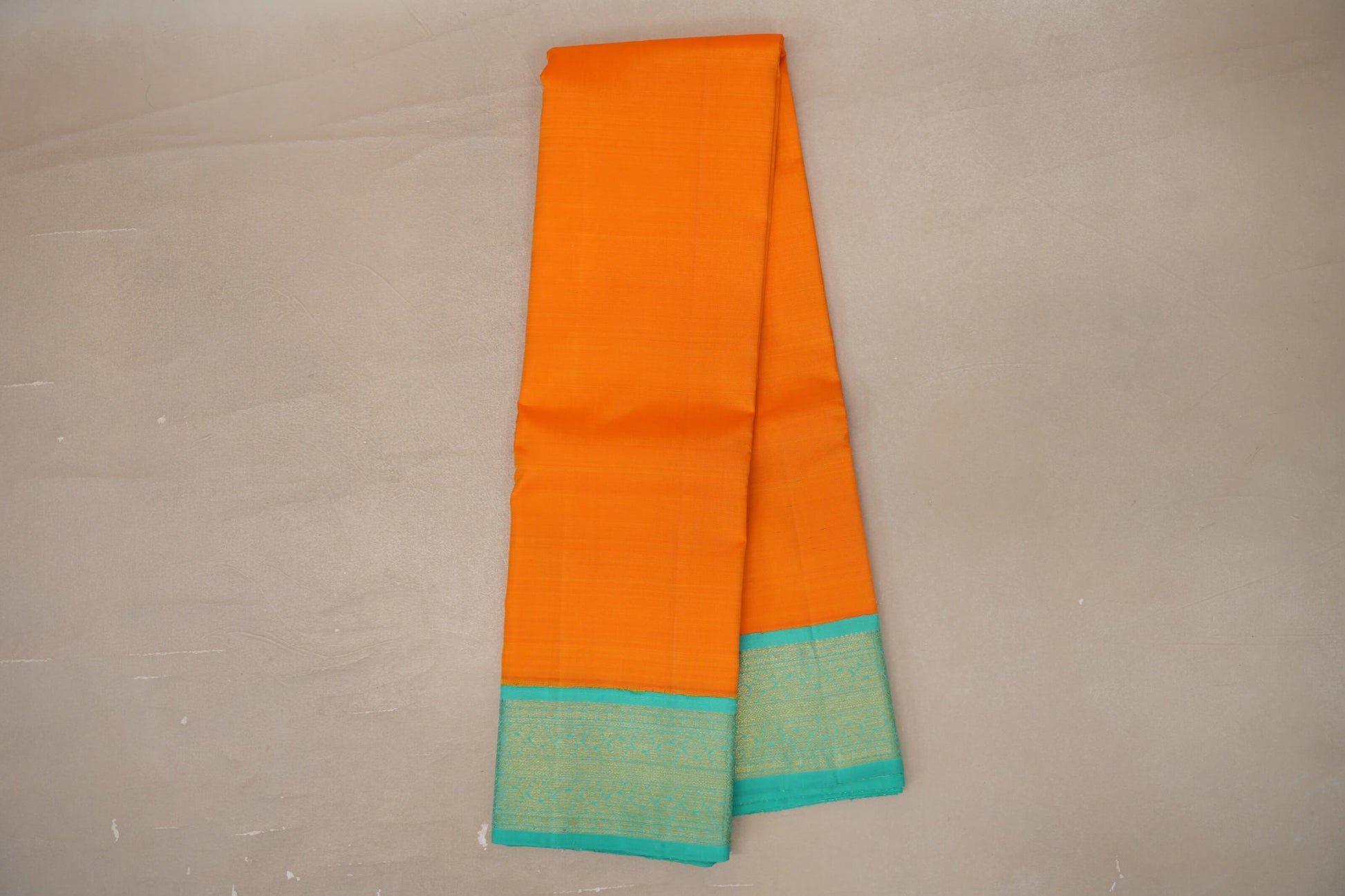 Mango Orange Vintage Kanjivaram Silk Saree online