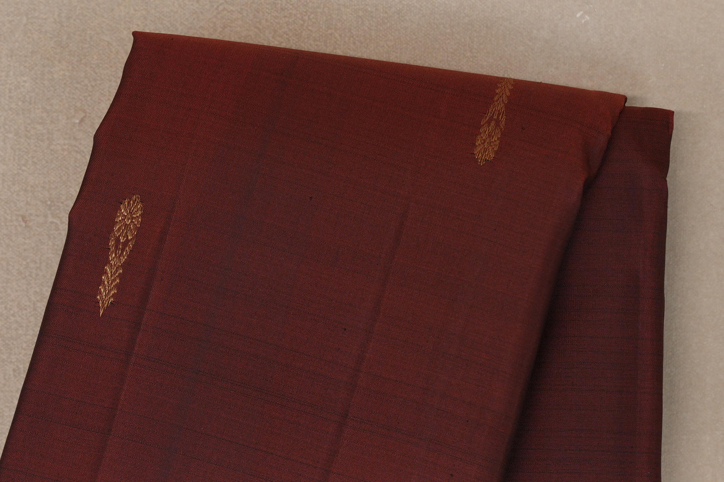 Coffee Bean Brown Vintage Kanjivaram Silk Saree  body zoom