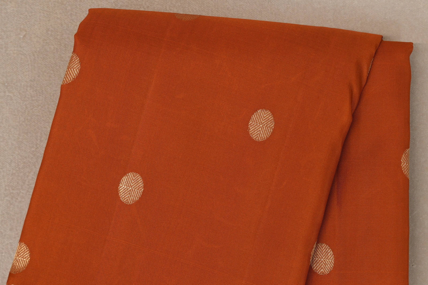 Mango Orange Vintage Kanjivaram Silk Saree body zoom