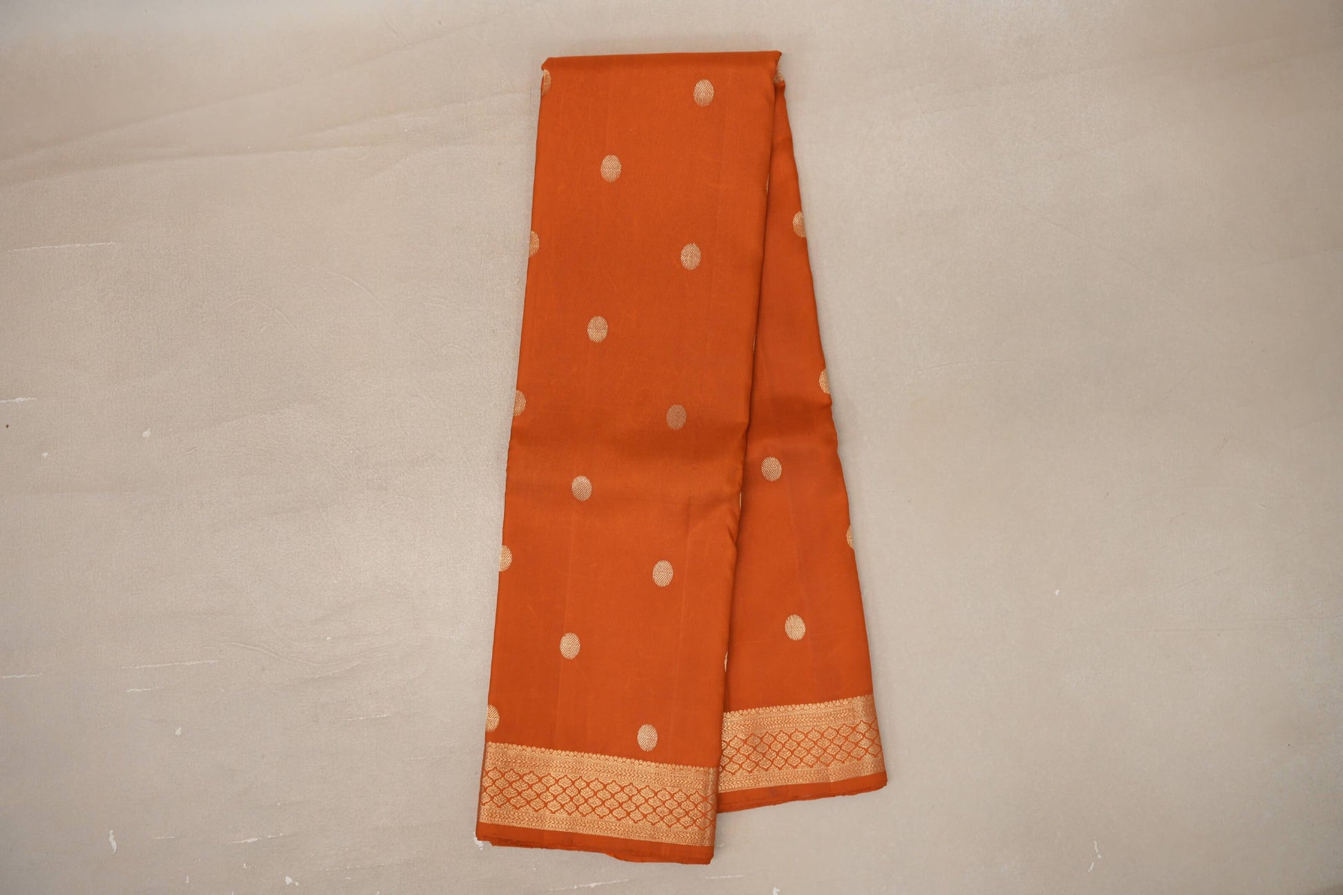 Mango Orange Vintage Kanjivaram Silk Saree  online