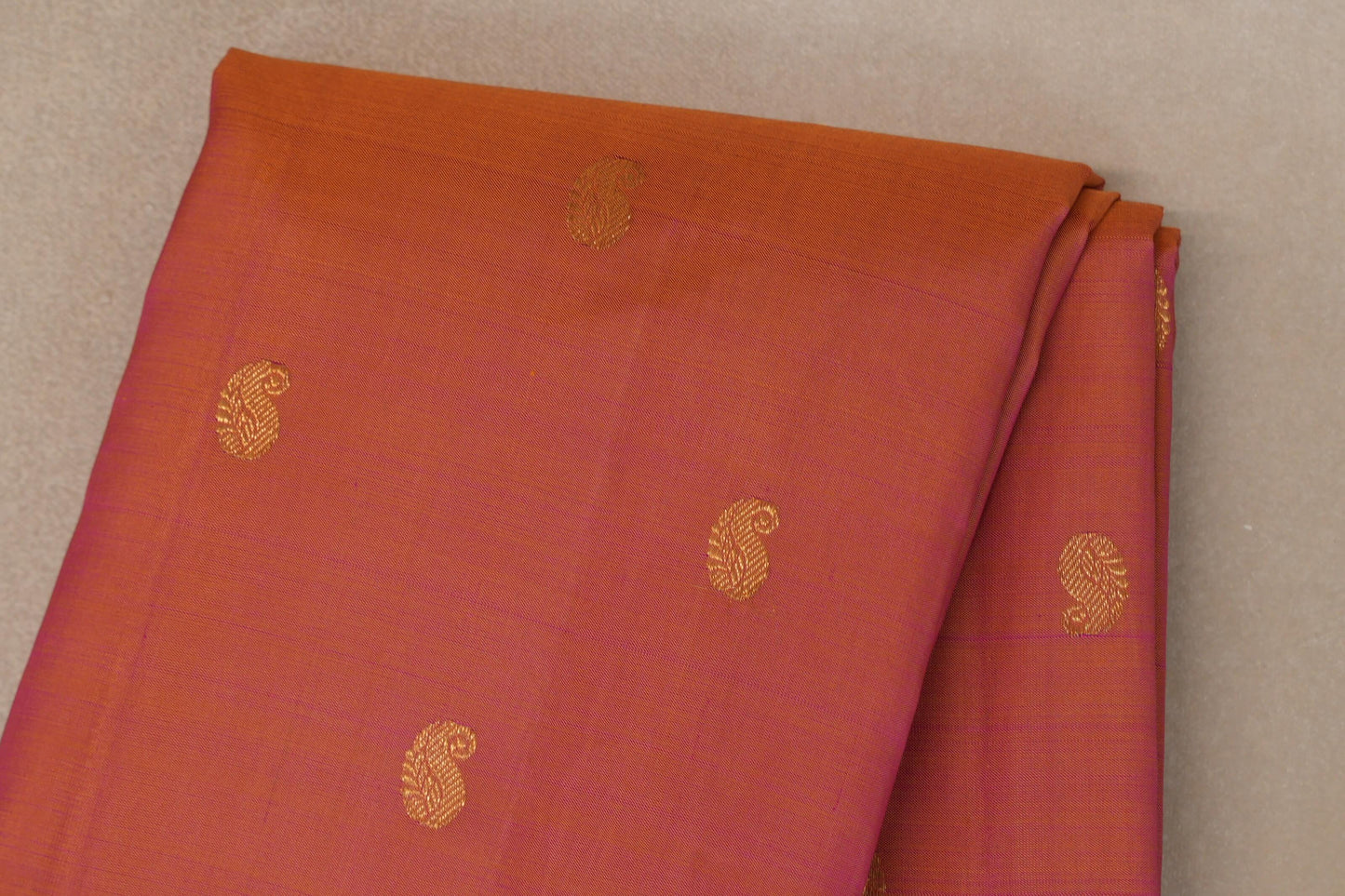 Dual Tone of Yellow and Pink with Bright Pink Borders Vintage Kanjivaram Silk Saree by Shreenivas Silks PSSR019649