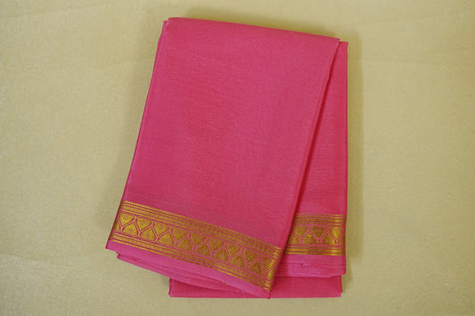 Pink Mysore Silk Saree