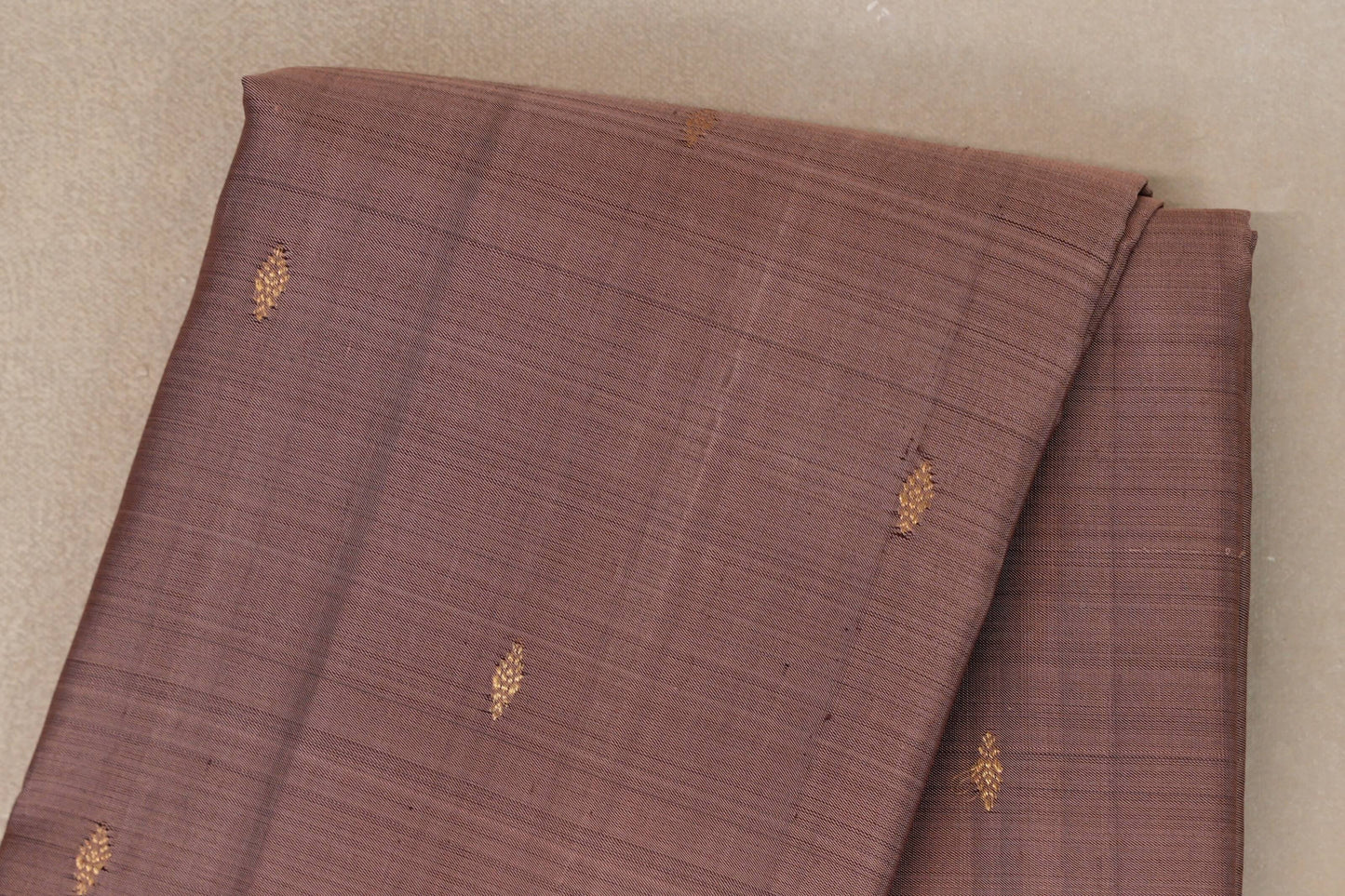 Light Coffee Brown Vintage Kanjivaram Silk Saree body zoom