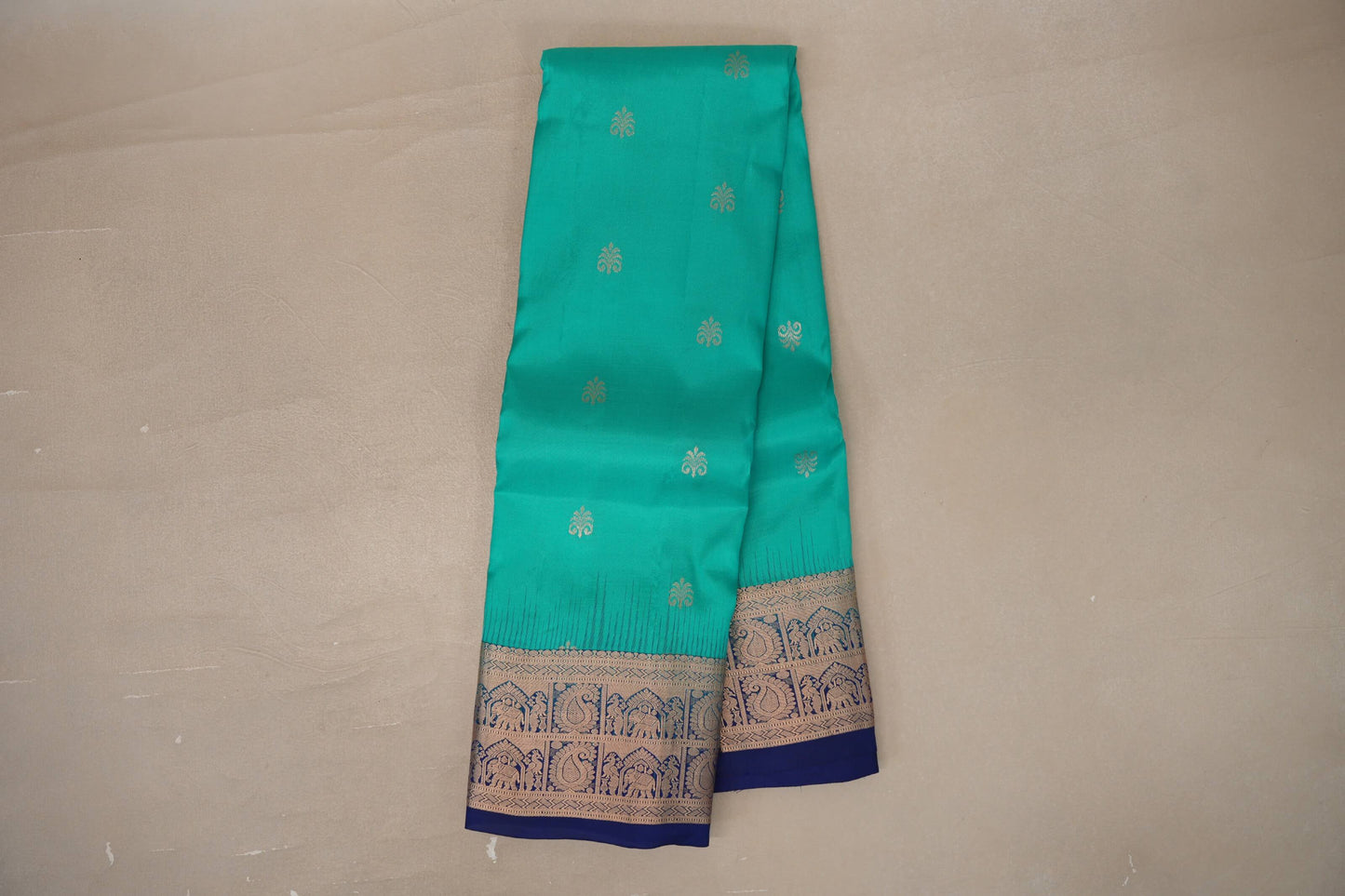 Aqua Green Light Weight Kanchipuram Silk Saree online