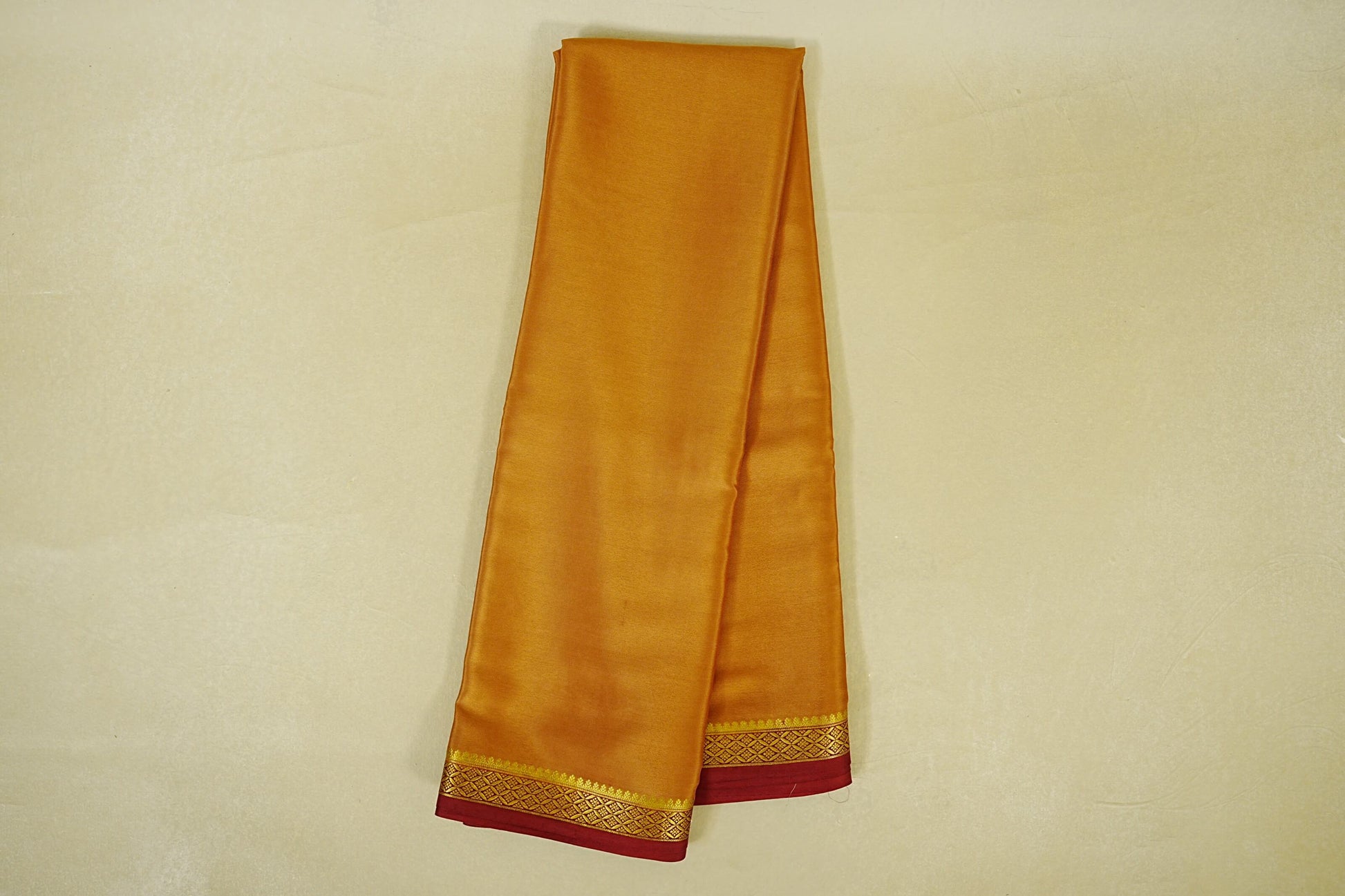 Light Coffee Brown Mysore Silk Saree