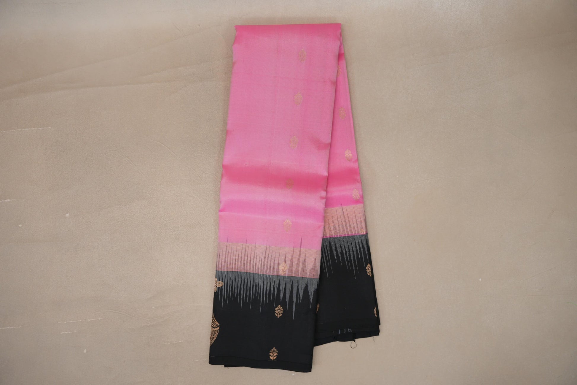 Bright Rose Pink Light Weight Kanchipuram Silk Saree online