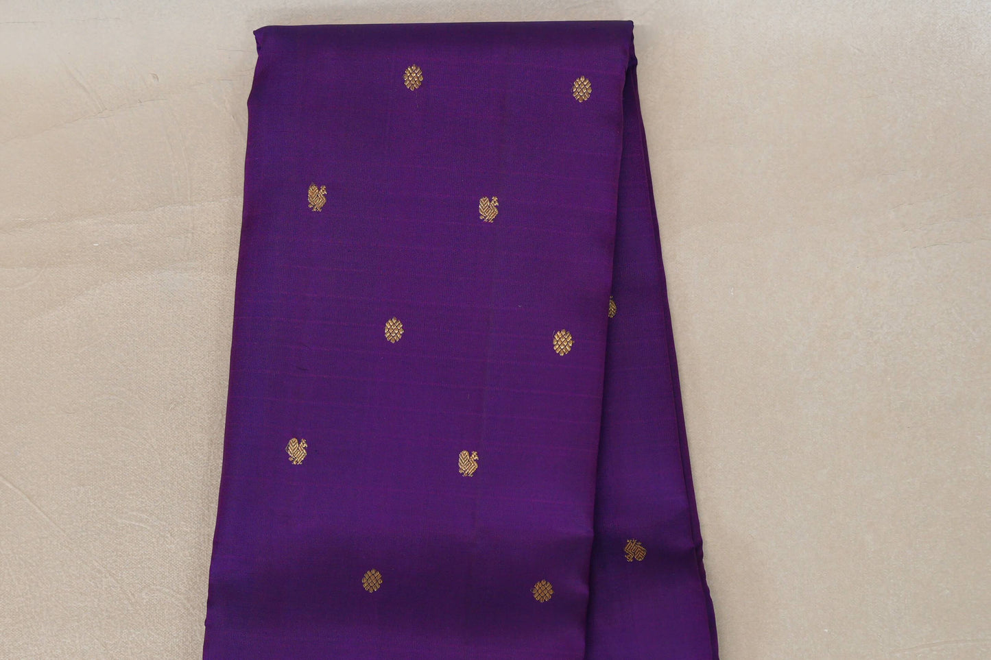 Deep Violet Purple Vintage Kanjivaram Silk Saree
