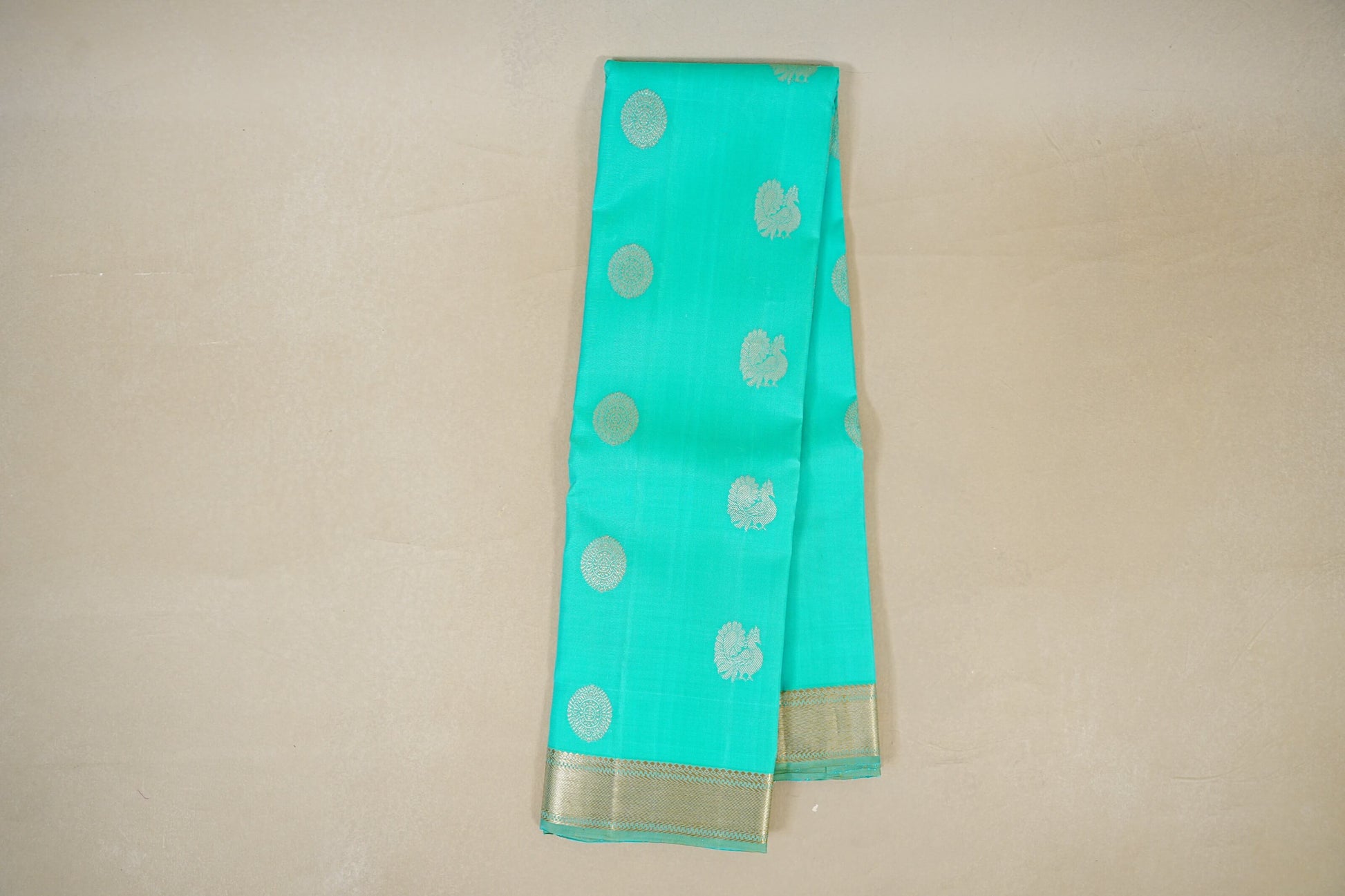 Aqua Blue Vintage Kanjivaram Silk Saree online